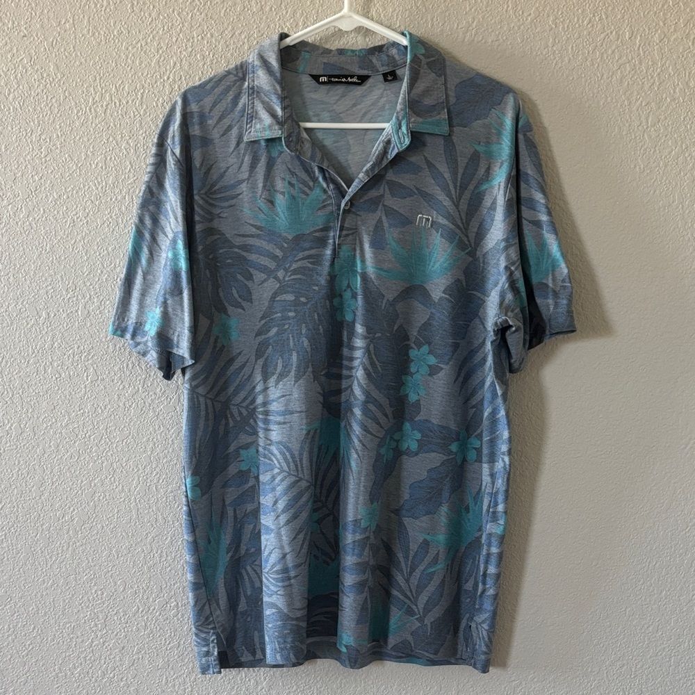 Travis Mathews Tropical Print Polo Size Large - image 1